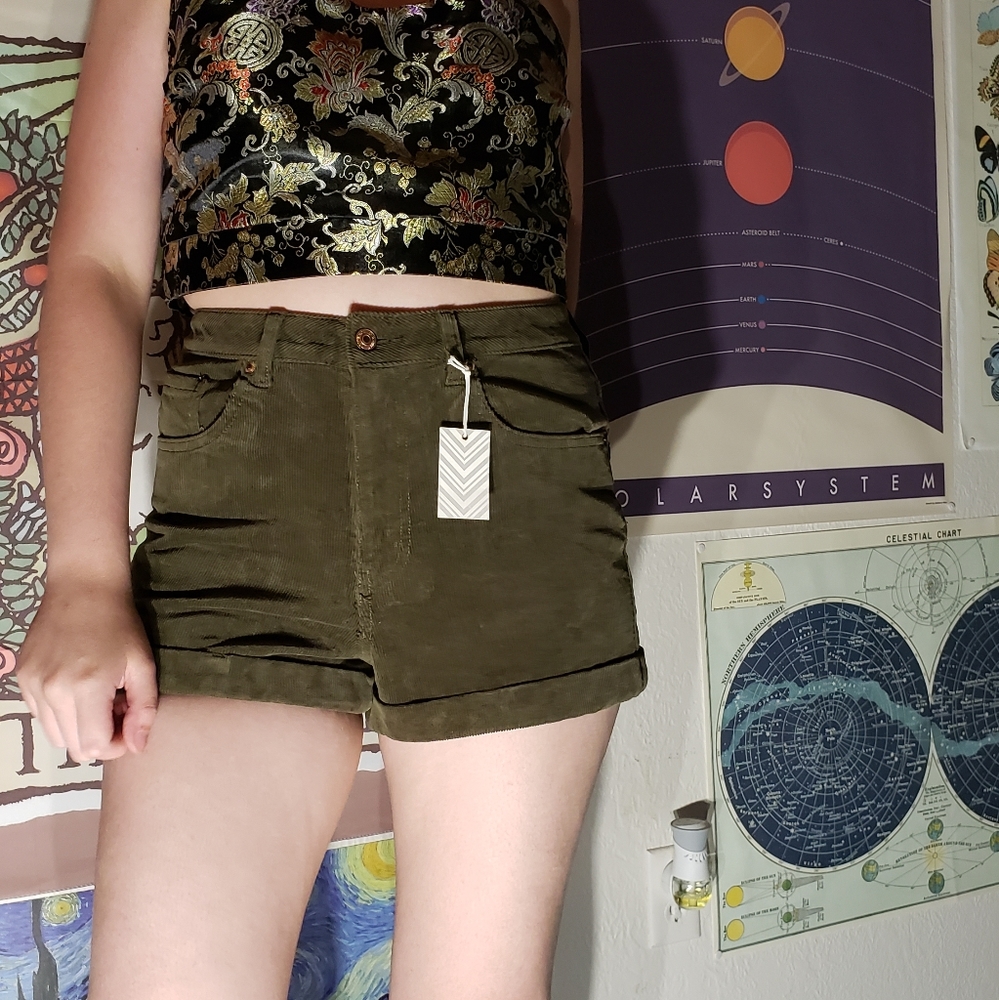 Olive Corduroy Shorts (NWT)